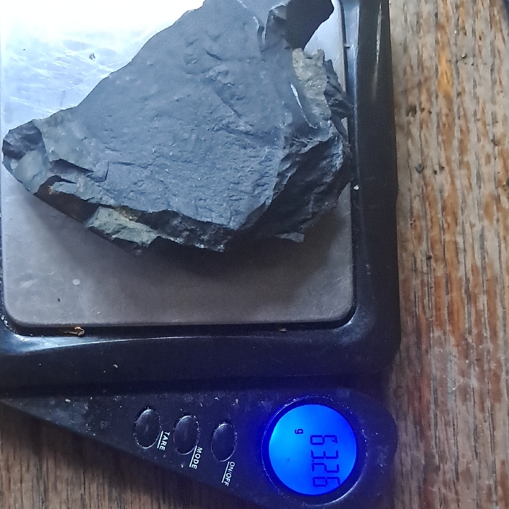 Natural Black Stone on Digital Scale
